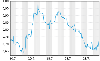 Chart Mini Future Short Occidental Petroleum - 1 Monat