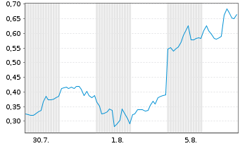 Chart Mini Future Long Palantir - 1 mois