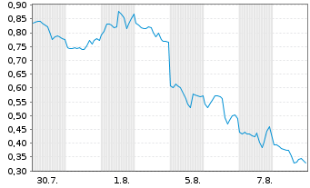 Chart Mini Future Short Palantir - 1 Monat