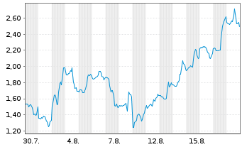 Chart Mini Future Short Microstrategy - 1 Month