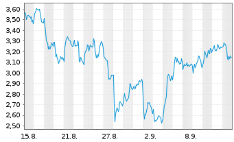 Chart Mini Future Short LVMH - 1 Month