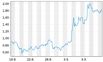 Chart Mini Future Long Broadcom - 1 Monat