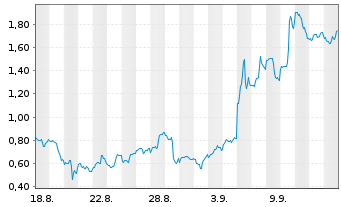 Chart Mini Future Long Broadcom - 1 Monat
