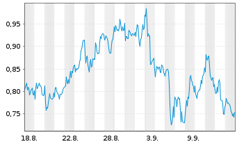 Chart Mini Future Long BP PLC - 1 Monat