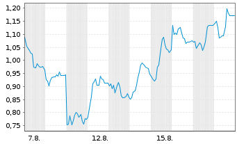 Chart Mini Future Short Bitcoin Group - 1 Monat