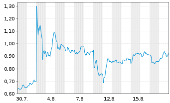 Chart Mini Future Short Mutares - 1 Month