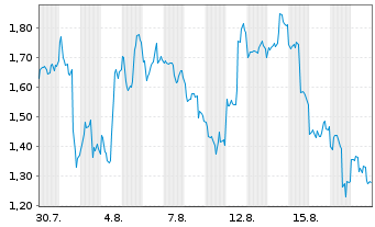 Chart Mini Future Short NIO - 1 Monat