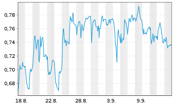 Chart Mini Future Short BAWAG Group - 1 Monat