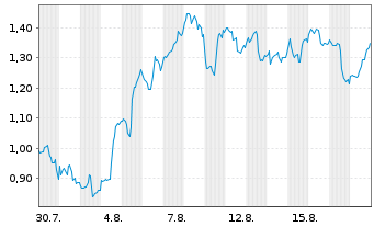 Chart Mini Future Long Newmont - 1 Monat