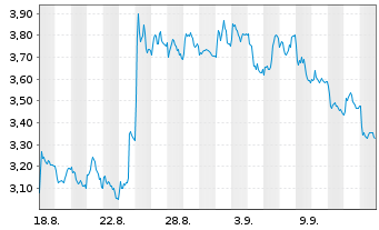 Chart Mini Future Short BNP Paribas - 1 Monat