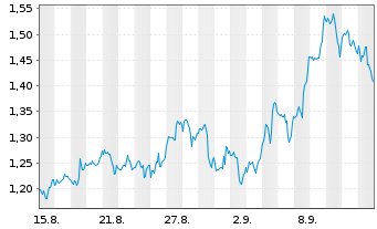 Chart Mini Future Long IBM - 1 Month