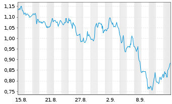 Chart Mini Future Short IBM - 1 Month
