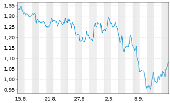 Chart Mini Future Short IBM - 1 Month