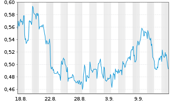 Chart Mini Future Short BHP - 1 Monat