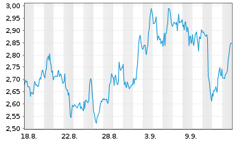 Chart Mini Future Short BlackRock Funding - 1 Monat