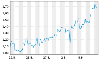 Chart Mini Future Short 2G Energy - 1 Month