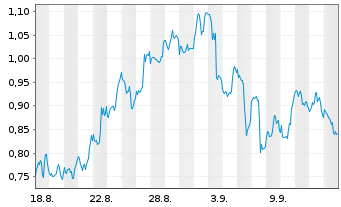 Chart Mini Future Long Occidental Petroleum - 1 Monat