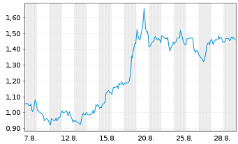Chart Mini Future Short Palantir - 1 Month