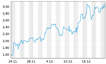 Chart Mini Future Long Tesla - 1 Monat