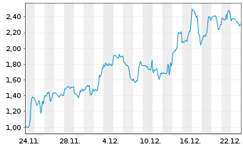 Chart Mini Future Long Tesla - 1 Monat