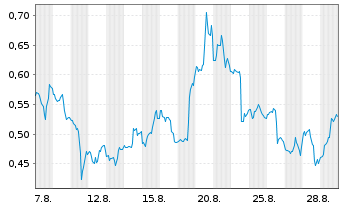 Chart Mini Future Short ARM Holdings - 1 Monat