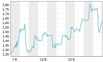 Chart Mini Future Long Uber Technologies - 1 Monat