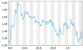 Chart Mini Future Short IBM - 1 Monat