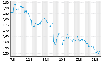 Chart Mini Future Short Palo Alto Networks - 1 Month
