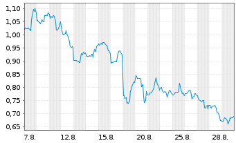 Chart Mini Future Short Palo Alto Networks - 1 Month