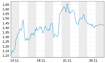 Chart Mini Future Short Palantir - 1 Monat