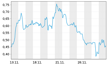 Chart Mini Future Short Riot Blockchain - 1 Monat