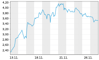 Chart Mini Future Short Adyen - 1 Monat