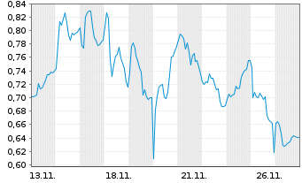 Chart Mini Future Short PVA TePla - 1 Monat