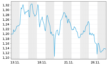 Chart Mini Future Short PVA TePla - 1 Monat