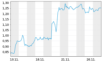 Chart Mini Future Short Palo Alto Networks - 1 Monat