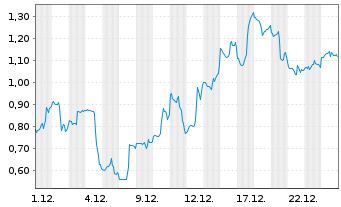 Chart Mini Future Short Bloom Energy - 1 Monat