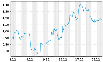 Chart Mini Future Short Bloom Energy - 1 Monat