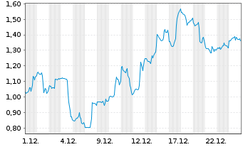 Chart Mini Future Short Bloom Energy - 1 Monat
