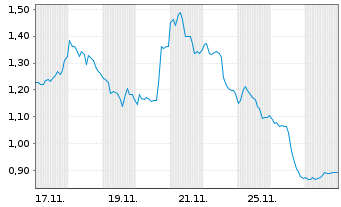 Chart Mini Future Short Pan American Silver - 1 Monat