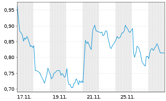 Chart Mini Future Long Anheuser-Busch InBev - 1 Monat