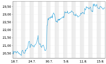 Chart Compagnie des Alpes S.A. (CDA) - 1 Monat