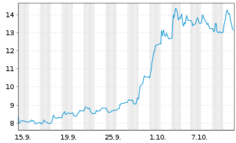 Chart 2CRSI S.A. - 1 Monat