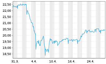 Chart Baring Gl-Global Resources Fd Reg. Units A USD - 1 mois