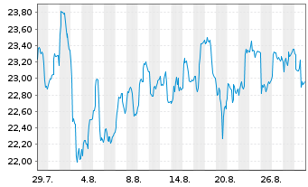 Chart HANETF II-Rex Crypt.Eq.I.G.ETF Reg.Shs USD Dis. oN - 1 Monat