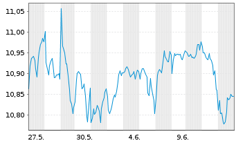 Chart BNPPE-MSCI Wld Equal We.Sel. - 1 mois
