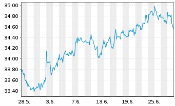 Chart XT-MSCI W.M.V.E 1CDLA USD - 1 mois