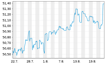 Chart GS-Em.Mkts Green Social Bd Ac. Shs Hgd( EUR Dis. - 1 Monat