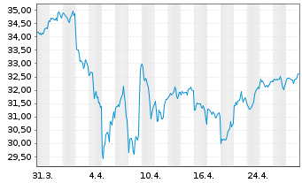 Chart Amu.S&P 500 CL.N.Z.AMB.P USD - 1 mois