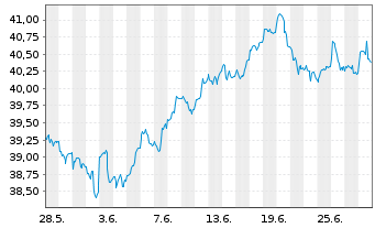 Chart XT-MSCI W.M.ESG 1CDLA USD - 1 Monat