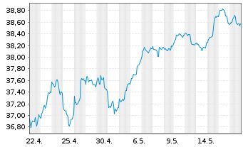 Chart XT-MSCI W.M.ESG 1CDLA USD - 1 Month